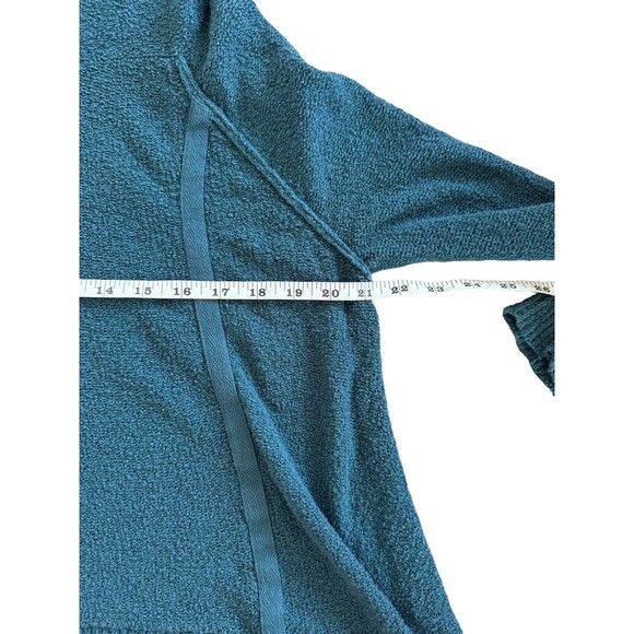 Free People Sweater Women's Medium Blue Knit Cowl Neck Long Sleeve Cotton Blend - Picture 5 of 6